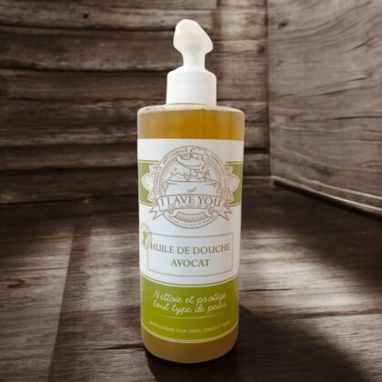 Huile de douche à l'huile dl'avocat bio