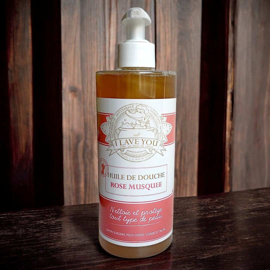 Huile de douche - rose musquée bio